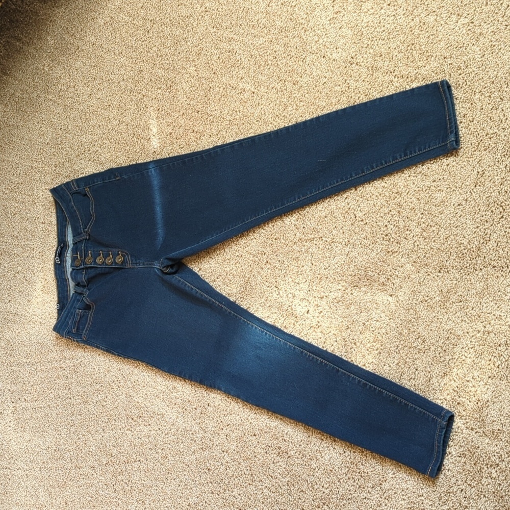 Rock & Republic High Waist Button Fly Skinny Jeans